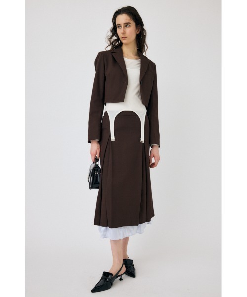 MOUSSY(マウジー)の「LAYERED MIDI スカート(スカート・レディース・チャコールグレー/ブラウン・1/2)」の8枚目の写真