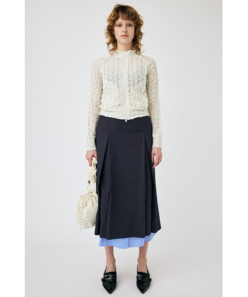 MOUSSY(マウジー)の「LAYERED MIDI スカート(スカート・レディース・チャコールグレー/ブラウン・1/2)」の9枚目の写真