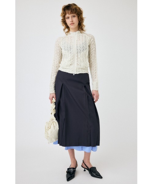 MOUSSY(マウジー)の「LAYERED MIDI スカート(スカート・レディース・チャコールグレー/ブラウン・1/2)」の10枚目の写真