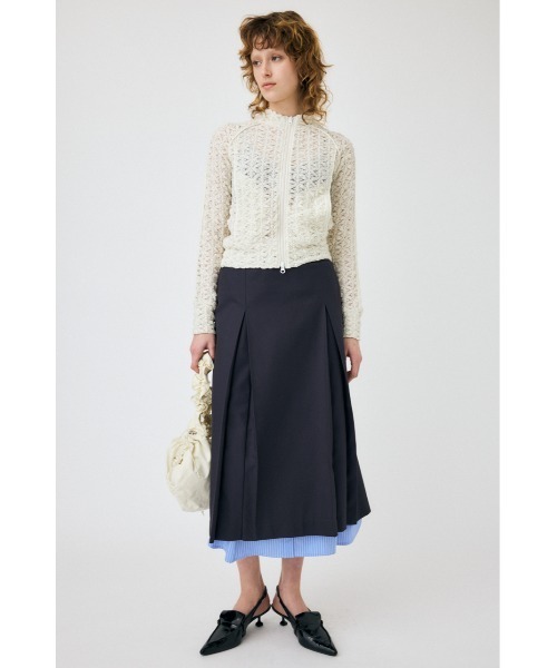 MOUSSY(マウジー)の「LAYERED MIDI スカート(スカート・レディース・チャコールグレー/ブラウン・1/2)」の11枚目の写真