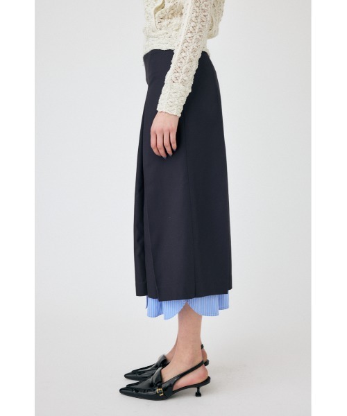 MOUSSY(マウジー)の「LAYERED MIDI スカート(スカート・レディース・チャコールグレー/ブラウン・1/2)」の13枚目の写真