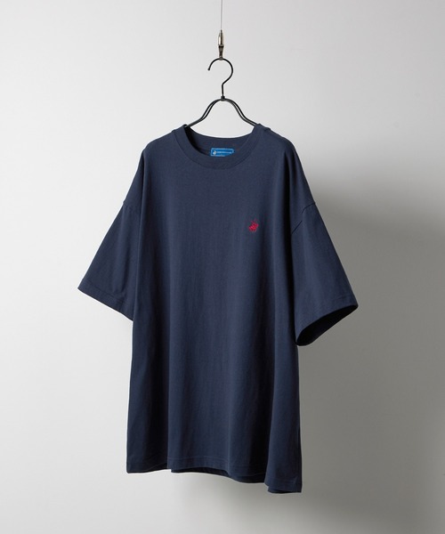 BEVERLY HILLS POLO CLUB（ビバリーヒルズポロクラブ）の「BEVERLY HILLS POLO CLUB / ビバリーヒルズポロクラブ 別注 ワンポイントロゴ刺繍　オーバーサイズ半袖Tシャツ（Tシャツ/カットソー・メンズ・ブラック系/ホワイト/ダークネイビー/ブラック系1/ブラック/ネイビー系・M/L）」の11枚目の写真