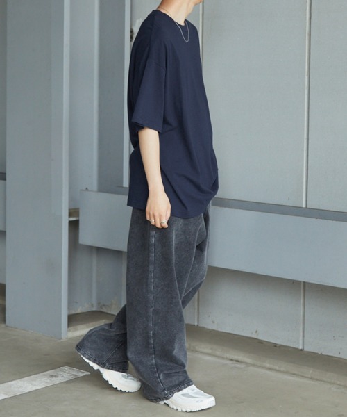 BEVERLY HILLS POLO CLUB（ビバリーヒルズポロクラブ）の「BEVERLY HILLS POLO CLUB / ビバリーヒルズポロクラブ 別注 ワンポイントロゴ刺繍　オーバーサイズ半袖Tシャツ（Tシャツ/カットソー・メンズ・ブラック系/ホワイト/ダークネイビー/ブラック系1/ブラック/ネイビー系・M/L）」の20枚目の写真