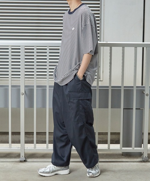 BEVERLY HILLS POLO CLUB（ビバリーヒルズポロクラブ）の「BEVERLY HILLS POLO CLUB / ビバリーヒルズポロクラブ 別注 ワンポイントロゴ刺繍　オーバーサイズ半袖Tシャツ（Tシャツ/カットソー・メンズ・ブラック系/ホワイト/ダークネイビー/ブラック系1/ブラック/ネイビー系・M/L）」の14枚目の写真