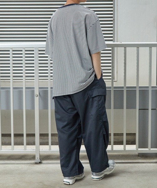 BEVERLY HILLS POLO CLUB（ビバリーヒルズポロクラブ）の「BEVERLY HILLS POLO CLUB / ビバリーヒルズポロクラブ 別注 ワンポイントロゴ刺繍　オーバーサイズ半袖Tシャツ（Tシャツ/カットソー・メンズ・ブラック系/ホワイト/ダークネイビー/ブラック系1/ブラック/ネイビー系・M/L）」の15枚目の写真