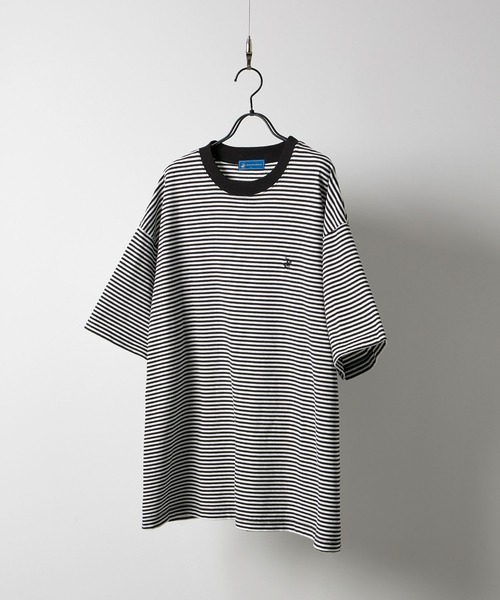 BEVERLY HILLS POLO CLUB（ビバリーヒルズポロクラブ）の「BEVERLY HILLS POLO CLUB / ビバリーヒルズポロクラブ 別注 ワンポイントロゴ刺繍　オーバーサイズ半袖Tシャツ（Tシャツ/カットソー・メンズ・ブラック系/ホワイト/ダークネイビー/ブラック系1/ブラック/ネイビー系・M/L）」の9枚目の写真