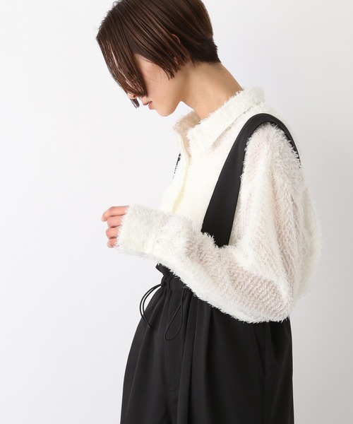 LEPSIM(レプシィム)の「フェザーシャツ 106991(シャツ/ブラウス・レディース・オフホワイト/ブラック・FREE)」の7枚目の写真