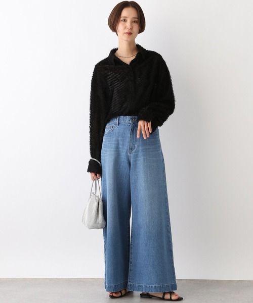 LEPSIM(レプシィム)の「フェザーシャツ 106991(シャツ/ブラウス・レディース・オフホワイト/ブラック・FREE)」の8枚目の写真