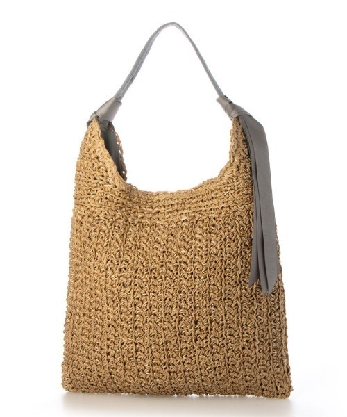 cache cache（カシュ カシュ）の「カシュカシュ cachecache / 下がりグログラン柄編みトートバッグ（かごバッグ・レディース・ブラック/ブルー/グレー/ピンク/グリーン/ベージュ/マスタード・FREE）」の16枚目の写真