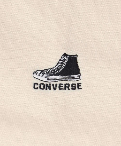 CONVERSE(コンバース)の「CONVERSE/コンバース ジャージ ワンポイント刺繍 サイドラインテープ 半袖トラックジャケット レディース メンズ(ジャージ・レディース・ベージュ/ネイビー/オフホワイト/ブルー・M/L/LL)」の15枚目の写真
