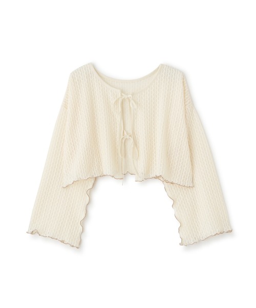 FREE'S MART(フリーズマート)の「◇幾何柄シアーリボンカーディガン(カーディガン/ボレロ・レディース・ホワイト/ブラック・FREE)」の17枚目の写真