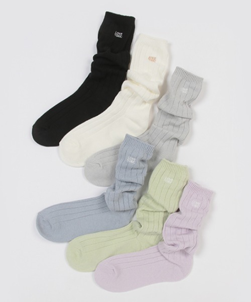 LOVETOXIC（ラブトキシック）の「カラールーズソックス（ソックス/靴下・キッズ・オフホワイト/ブラック/サックスブルー/ラベンダー/ライトグレー/ライトグリーン・FREE）」の7枚目の写真