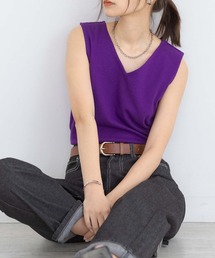 and it_ | [日本製]凄く透けない大人カワイイVネックタンクトップ(タンクトップ)
