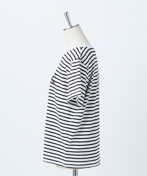 one after another NICE CLAUP（ワンアフターアナザーナイスクラップ）の「ワンポイントロゴ刺繍Tシャツ【ZOZO限定商品】（Tシャツ/カットソー・レディース・オートミール/オフホワイト/ホワイト×ブラック/ベビーピンク・FREE）」の19枚目の写真