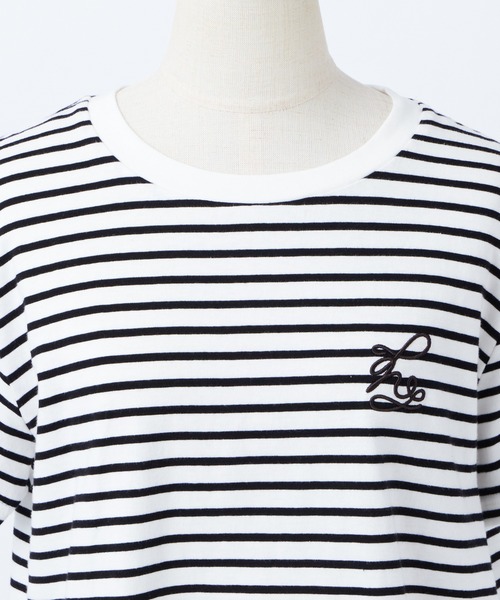 one after another NICE CLAUP（ワンアフターアナザーナイスクラップ）の「ワンポイントロゴ刺繍Tシャツ【ZOZO限定商品】（Tシャツ/カットソー・レディース・オートミール/オフホワイト/ホワイト×ブラック/ベビーピンク・FREE）」の21枚目の写真