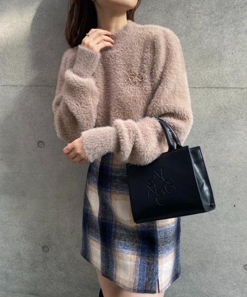 one after another NICE CLAUP（ワンアフターアナザーナイスクラップ）の「長袖ニット（ニット/セーター・レディース・ライトピンク・FREE）」の3枚目の写真