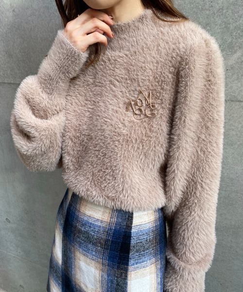 one after another NICE CLAUP（ワンアフターアナザーナイスクラップ）の「長袖ニット（ニット/セーター・レディース・ライトピンク・FREE）」の4枚目の写真