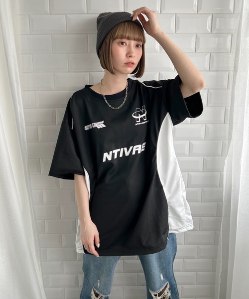 √nuage(ルートニュアージュ)の「ユニフォームナンバーゲームTシャツ(Tシャツ/カットソー・レディース・ブラック/ホワイト・XL/M)」の11枚目の写真