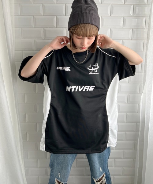 √nuage(ルートニュアージュ)の「ユニフォームナンバーゲームTシャツ(Tシャツ/カットソー・レディース・ブラック/ホワイト・XL/M)」の12枚目の写真