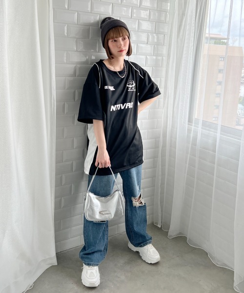 √nuage(ルートニュアージュ)の「ユニフォームナンバーゲームTシャツ(Tシャツ/カットソー・レディース・ブラック/ホワイト・XL/M)」の8枚目の写真