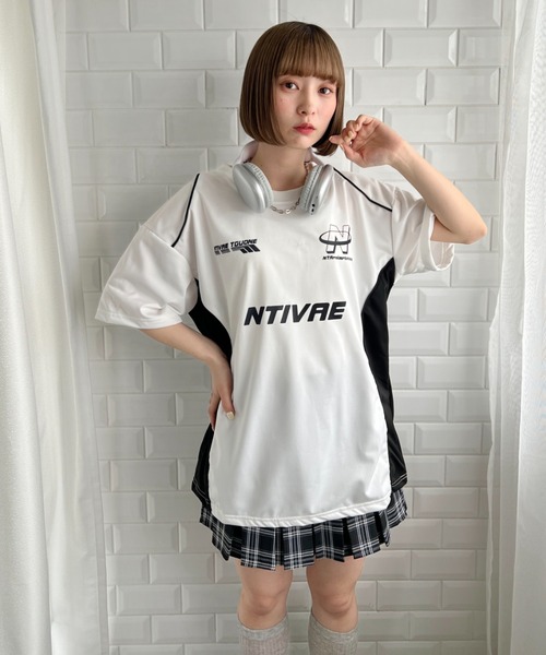 √nuage(ルートニュアージュ)の「ユニフォームナンバーゲームTシャツ(Tシャツ/カットソー・レディース・ブラック/ホワイト・XL/M)」の7枚目の写真