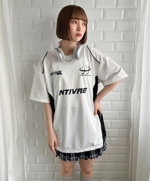 √nuage(ルートニュアージュ)の「ユニフォームナンバーゲームTシャツ(Tシャツ/カットソー・レディース・ブラック/ホワイト・XL/M)」の6枚目の写真
