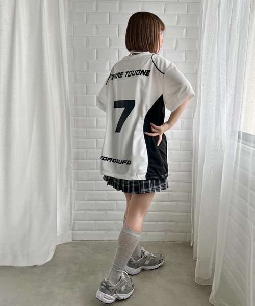 √nuage(ルートニュアージュ)の「ユニフォームナンバーゲームTシャツ(Tシャツ/カットソー・レディース・ブラック/ホワイト・XL/M)」の3枚目の写真