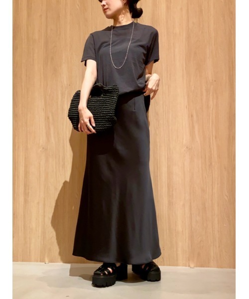 Mila Owen(ミラオーウェン)の「【UUコラボ】キャミSETシアーTシャツ(Tシャツ/カットソー・レディース・ベージュ/イエロー/チャコールグレー・FREE)」の2枚目の写真