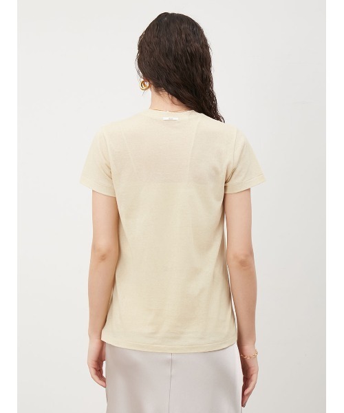 Mila Owen(ミラオーウェン)の「【UUコラボ】キャミSETシアーTシャツ(Tシャツ/カットソー・レディース・ベージュ/イエロー/チャコールグレー・FREE)」の4枚目の写真