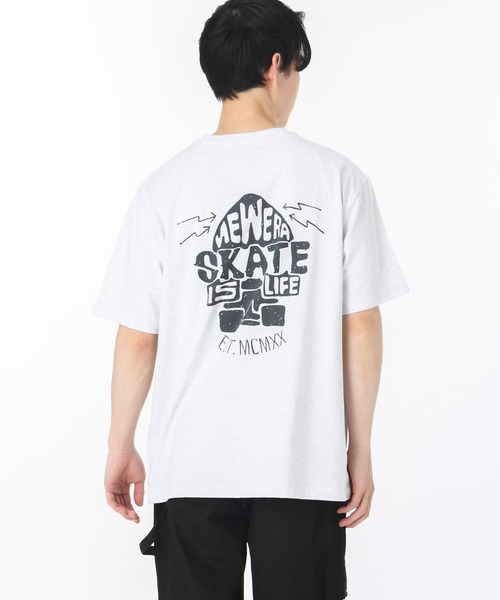 [New Era]★24SS★韓国人気★NEWERA SK8 T-SHIRTS NEW ERA ニューエラ 韓国企画 半袖Tシャツ スケートボード