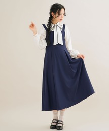 ウエストリボンシンプルジャンスカワンピ