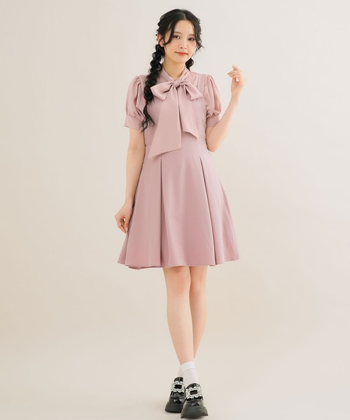 最終価格！M's 新作 カタログ ジャンスカ シンプル aライン リボン ワンピ 最終価格！M´s 新作 カタログ ジャンスカ シンプル aライン