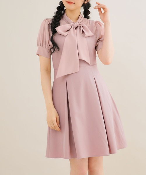 Newlyme（ニューリーミー）の「ウエストリボンシンプルジャンスカワンピ（ワンピース・レディース・ネイビー/ブルー系その他/ベビーピンク/ブラック/ピンク系その他/グレー系その他/グレー/ブラック系その他・MEDIUM/LARGE/LL/3L）」の9枚目の写真