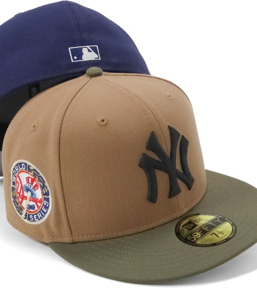 NEW ERA（ニューエラ）の「ニューエラ キャップ ONSPOTZ別注 59FIFTYサイドパッチ（キャップ・メンズ・ベージュ/ネイビー・7 1/4/7 3/8/7 1/2/7 5/8/7 3/4/8/7/7 1/8/7 7/8）」の2枚目の写真