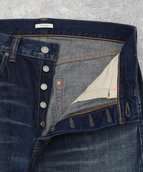 LENO（リノ）の「LENO (リノ) STRAIGHT JEANS AGED INDIGO H2401- J006A（デニムパンツ・メンズ・コバルトブルー・30/32/34）」の14枚目の写真