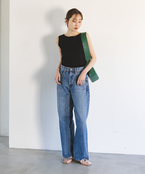 美品　Noble　PEAKS総針2WAYネックニット　タンクトップ　オフホワイト 美品 Noble PEAKS総針2WAYネックニット タンクトップ オフ