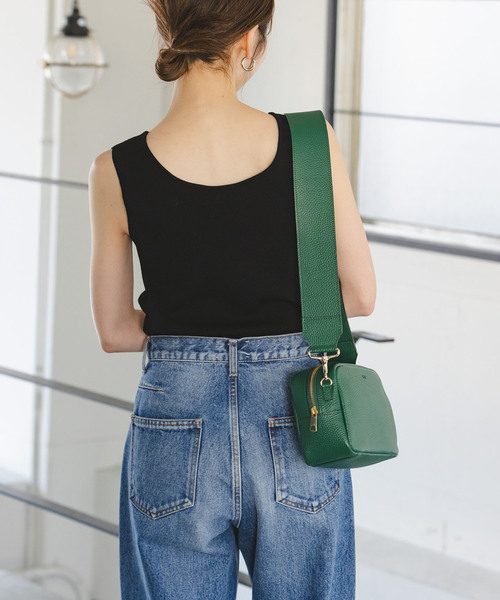 Noble（ノーブル）の「PEAKS総針2WAYネックニット（タンクトップ・レディース・ホワイト/グリーン/ブラック・FREE）」の21枚目の写真