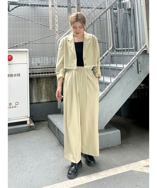 Ungrid（アングリッド）の「カットオフデザインラフタックパンツ（その他パンツ・レディース・グリーン系その他/チャコールグレー・MEDIUM/SMALL）」の13枚目の写真