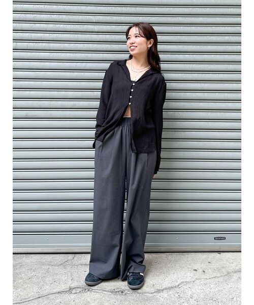 Ungrid（アングリッド）の「カットオフデザインラフタックパンツ（その他パンツ・レディース・グリーン系その他/チャコールグレー・MEDIUM/SMALL）」の16枚目の写真