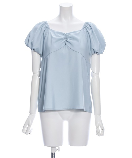 clear（クリア）の「前後2wayリボンバイカラーパフスリーブブラウス［バレエコア ガーリー］≪再入荷≫（シャツ/ブラウス・レディース・アイボリー/サックスブルー/ブラック・F）」の8枚目の写真