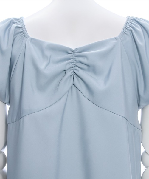 clear（クリア）の「前後2wayリボンバイカラーパフスリーブブラウス［バレエコア ガーリー］≪再入荷≫（シャツ/ブラウス・レディース・アイボリー/サックスブルー/ブラック・F）」の10枚目の写真