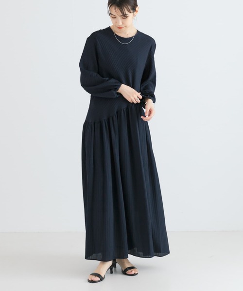 URBAN RESEARCH（アーバンリサーチ）の「PeReシャーリングワンピース（ワンピース・レディース・ネイビー・FREE）」の4枚目の写真