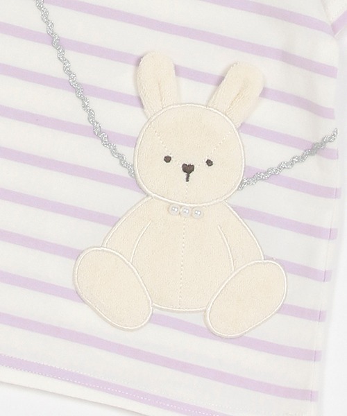 petit main(プティマイン)の「【スマイルシリーズ】らくちんポシェットT(Tシャツ/カットソー・キッズ・ラベンダー/ネイビー/オフホワイト・80cm/90cm/100cm/130cm/120cm/110cm)」の8枚目の写真