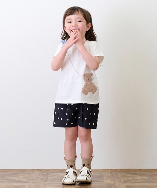 petit main(プティマイン)の「【スマイルシリーズ】らくちんポシェットT(Tシャツ/カットソー・キッズ・ラベンダー/ネイビー/オフホワイト・80cm/90cm/100cm/130cm/120cm/110cm)」の19枚目の写真