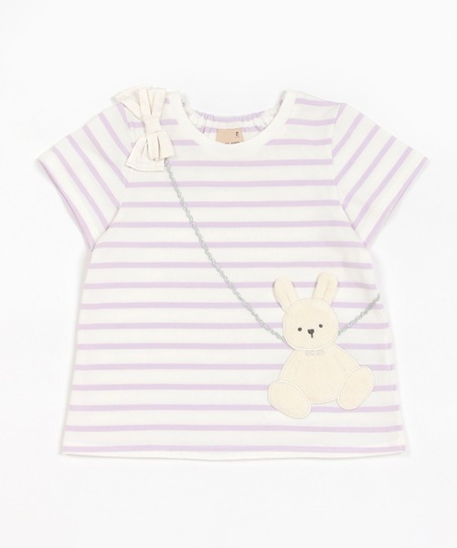 petit main(プティマイン)の「【スマイルシリーズ】らくちんポシェットT(Tシャツ/カットソー・キッズ・ラベンダー/ネイビー/オフホワイト・80cm/90cm/100cm/130cm/120cm/110cm)」の20枚目の写真