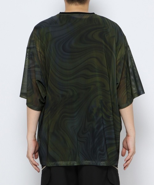 HARE（ハレ）の「マーブルメッシュガラオーバーカットソー(HARE)（Tシャツ/カットソー・メンズ・グレー/ブラック・FREE）」の8枚目の写真
