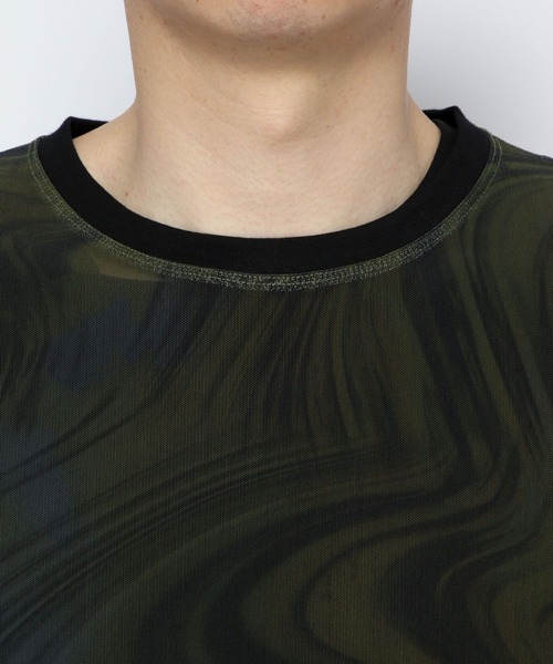 HARE（ハレ）の「マーブルメッシュガラオーバーカットソー(HARE)（Tシャツ/カットソー・メンズ・グレー/ブラック・FREE）」の9枚目の写真