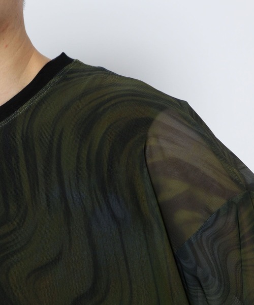 HARE（ハレ）の「マーブルメッシュガラオーバーカットソー(HARE)（Tシャツ/カットソー・メンズ・グレー/ブラック・FREE）」の10枚目の写真