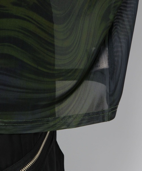 HARE（ハレ）の「マーブルメッシュガラオーバーカットソー(HARE)（Tシャツ/カットソー・メンズ・グレー/ブラック・FREE）」の12枚目の写真