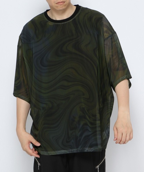 HARE（ハレ）の「マーブルメッシュガラオーバーカットソー(HARE)（Tシャツ/カットソー・メンズ・グレー/ブラック・FREE）」の19枚目の写真